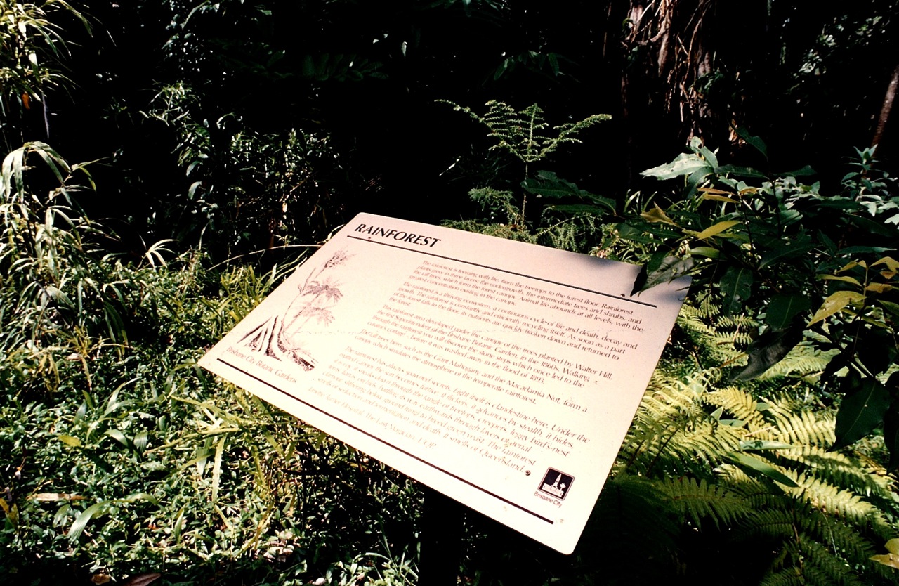 Brisbane City Botanic Gardens interpretive signage
