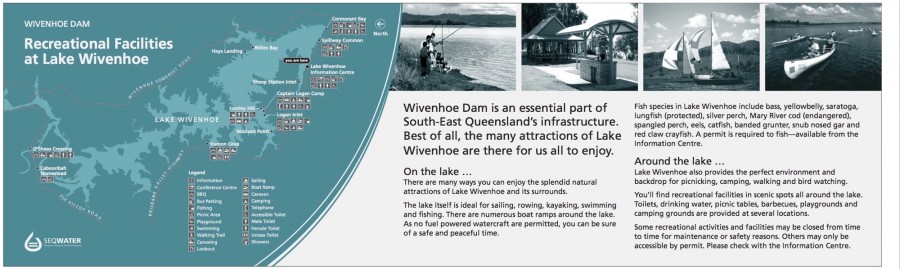 Wivenhoe Dam interpretive signage - Recreation
