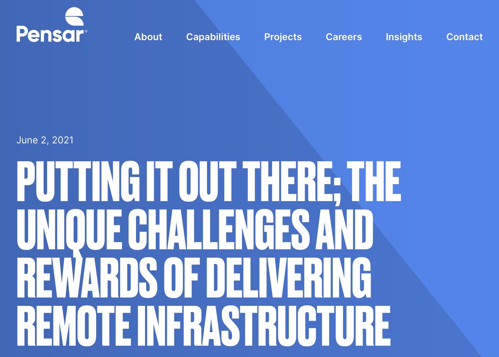 Pensar: celebrating innovative infrastructure